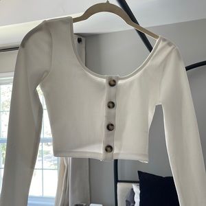 White Crop top
